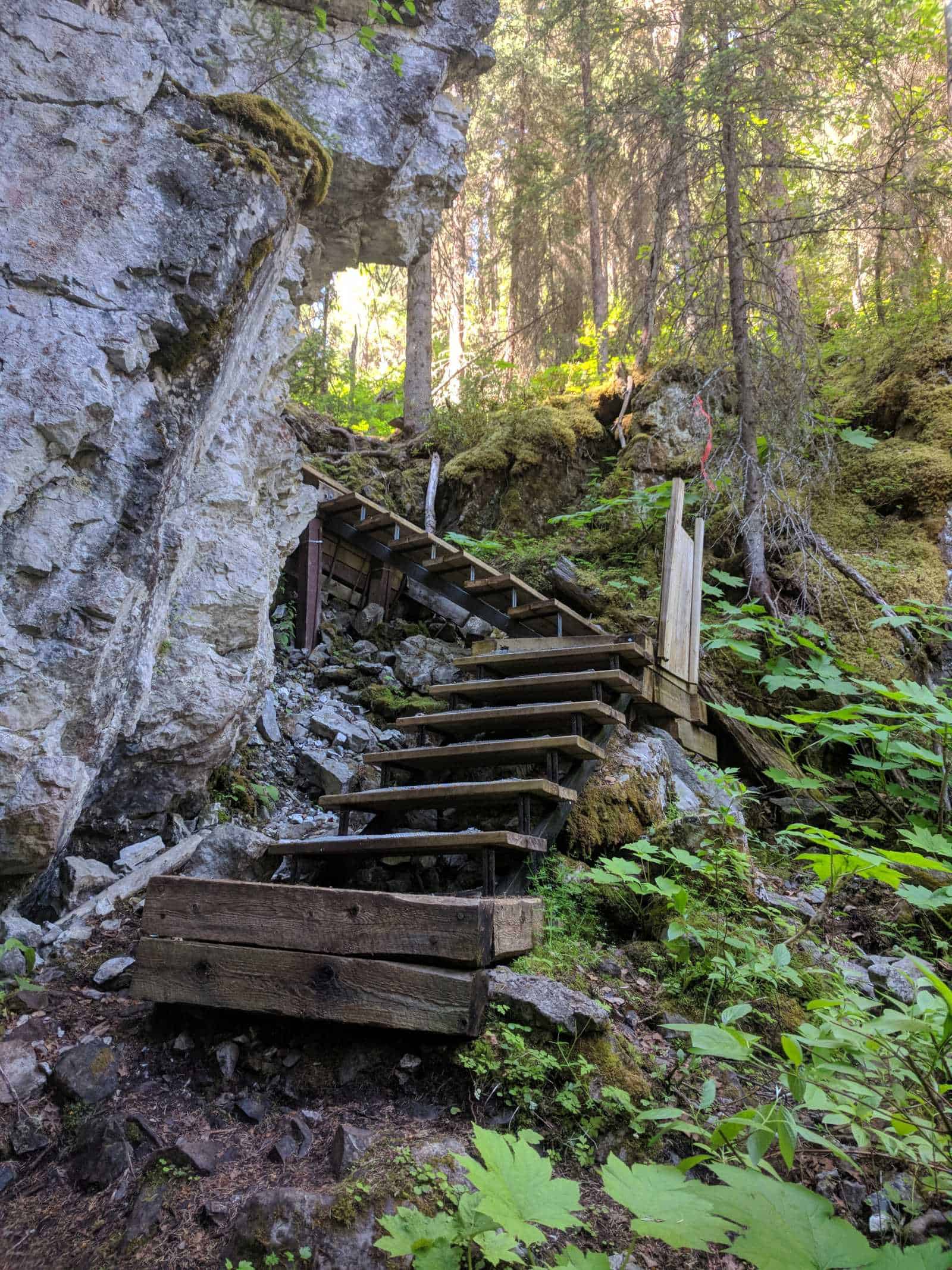 Staircase beyond Corral Cave