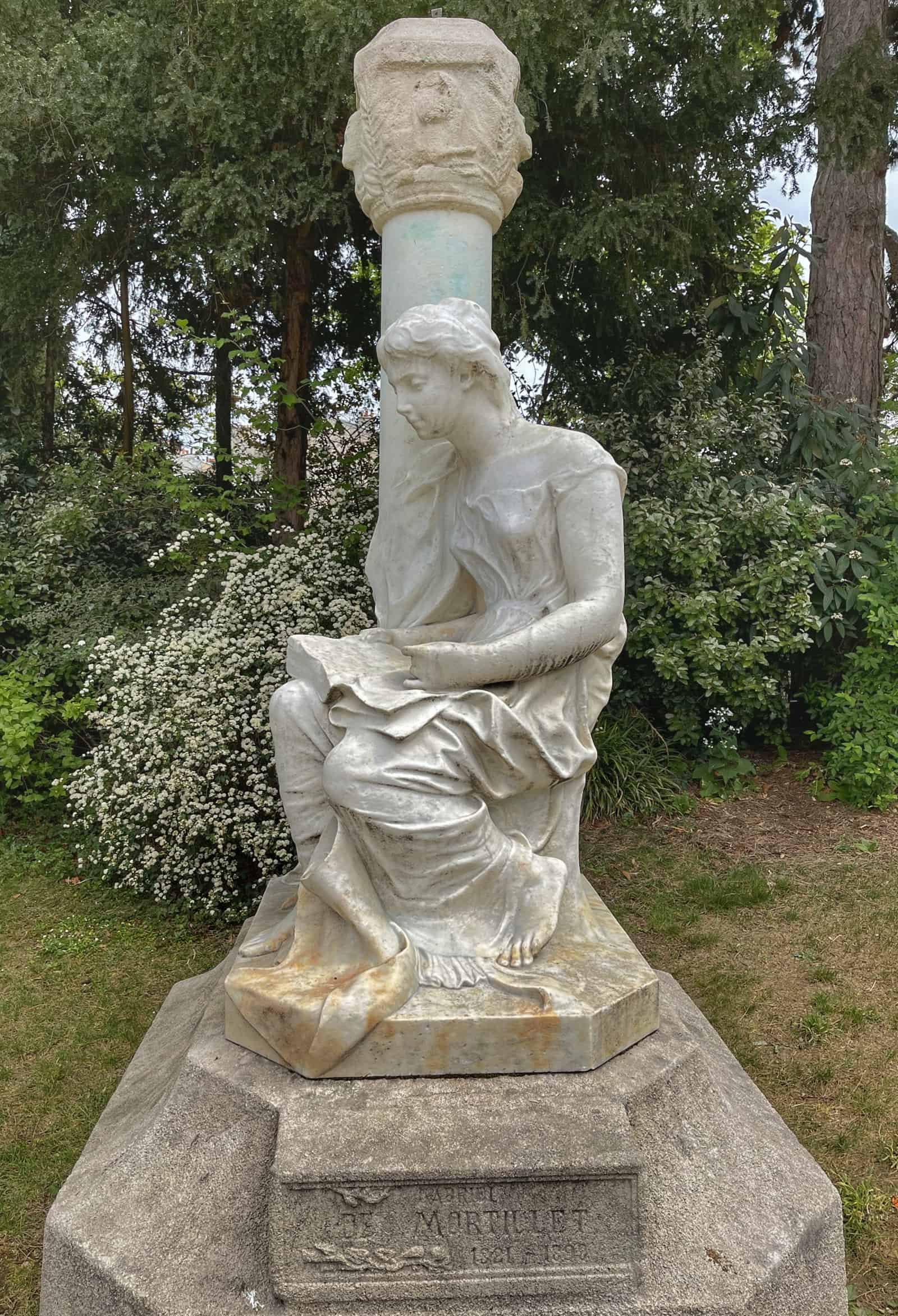 Monument to Gabriel de Mortillet, sculpture by Alfred La Penne